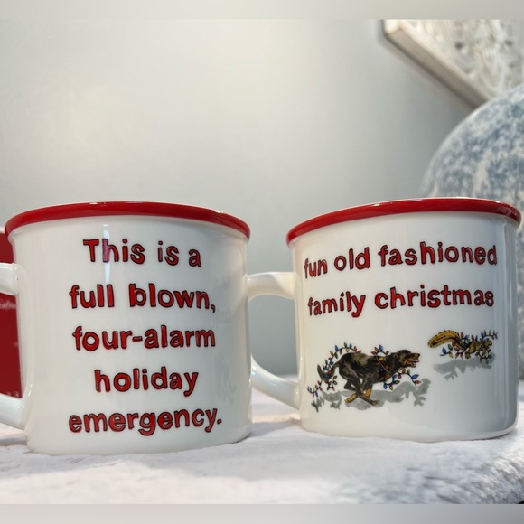 National Lampoons Christmas Vacation x Pottery Barn Mugs. Set of 2! Sold Out! - Picture 4 of 11